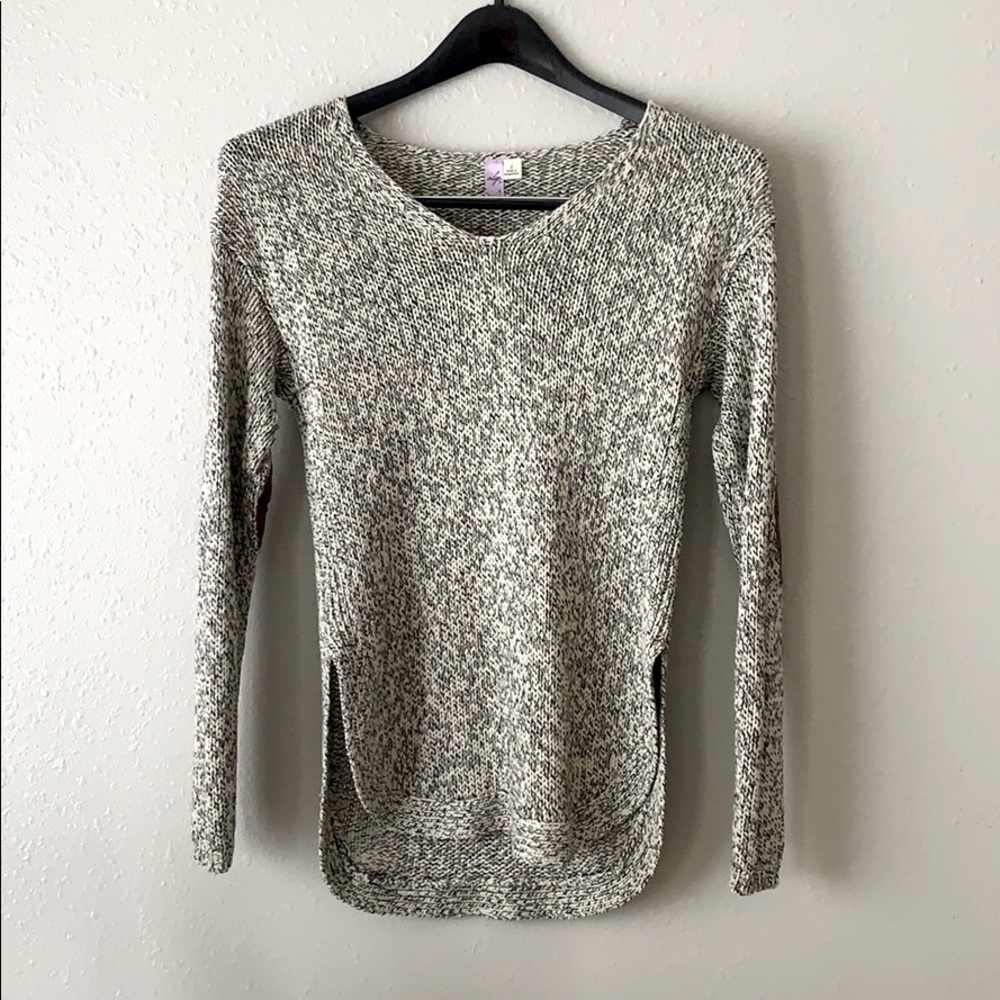 Sweater with elbow patches